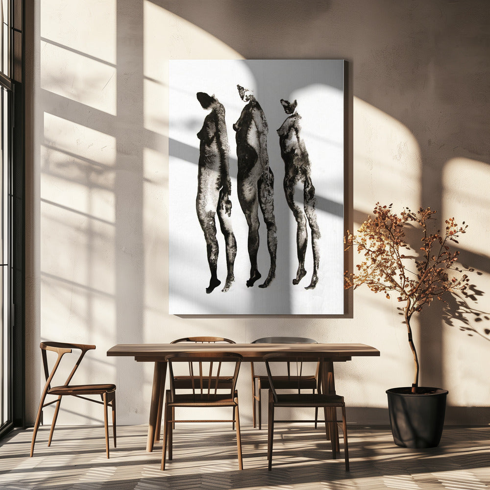 Figurenstudie 3x | Leinwand