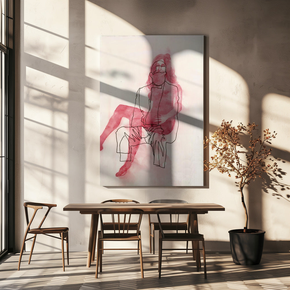 Zwei sitzende Figuren | Leinwand