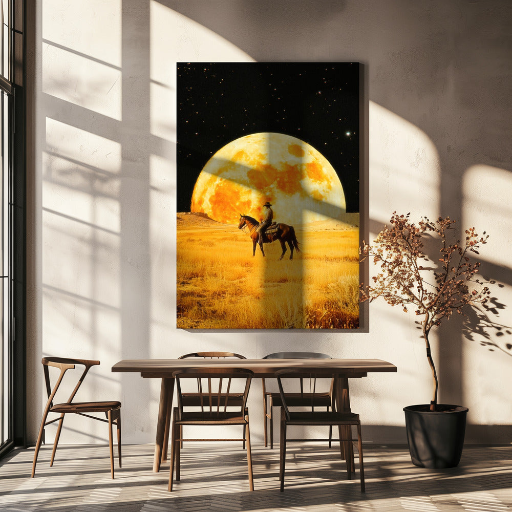 Mond-Cowboy | Leinwand