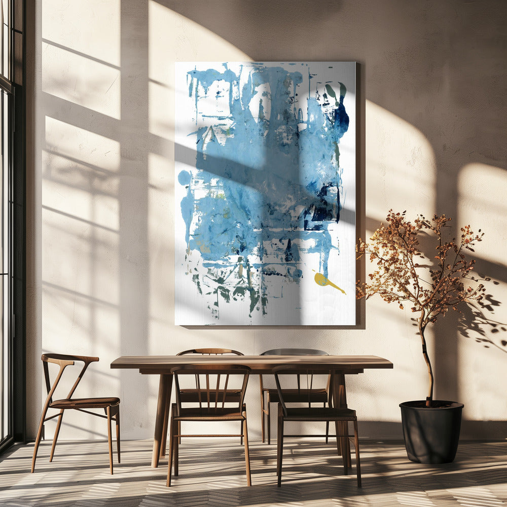 Abstrakte blaue Kratzer 1 | Leinwand