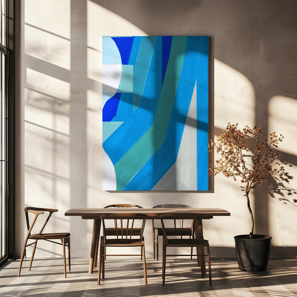 Blue French Stripes 2 | Canvas