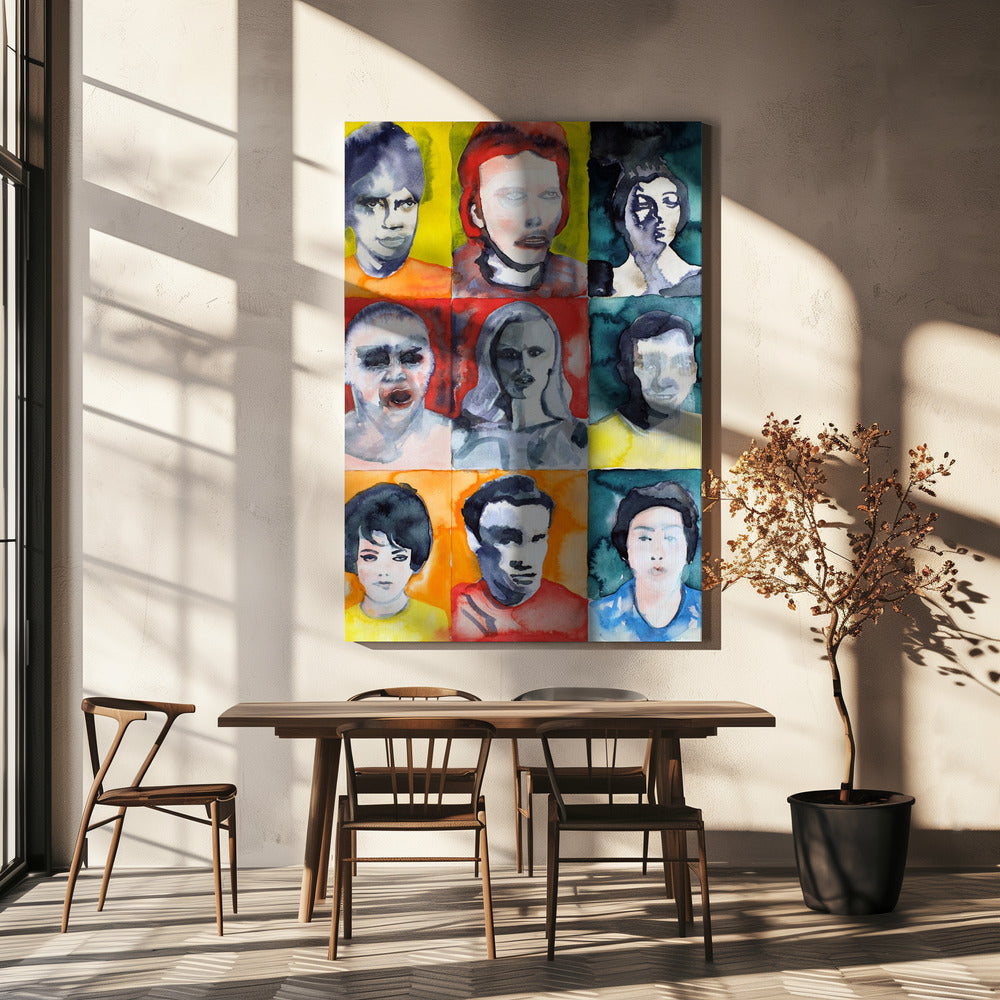 Headshot-Raster Nr. 2 | Leinwand