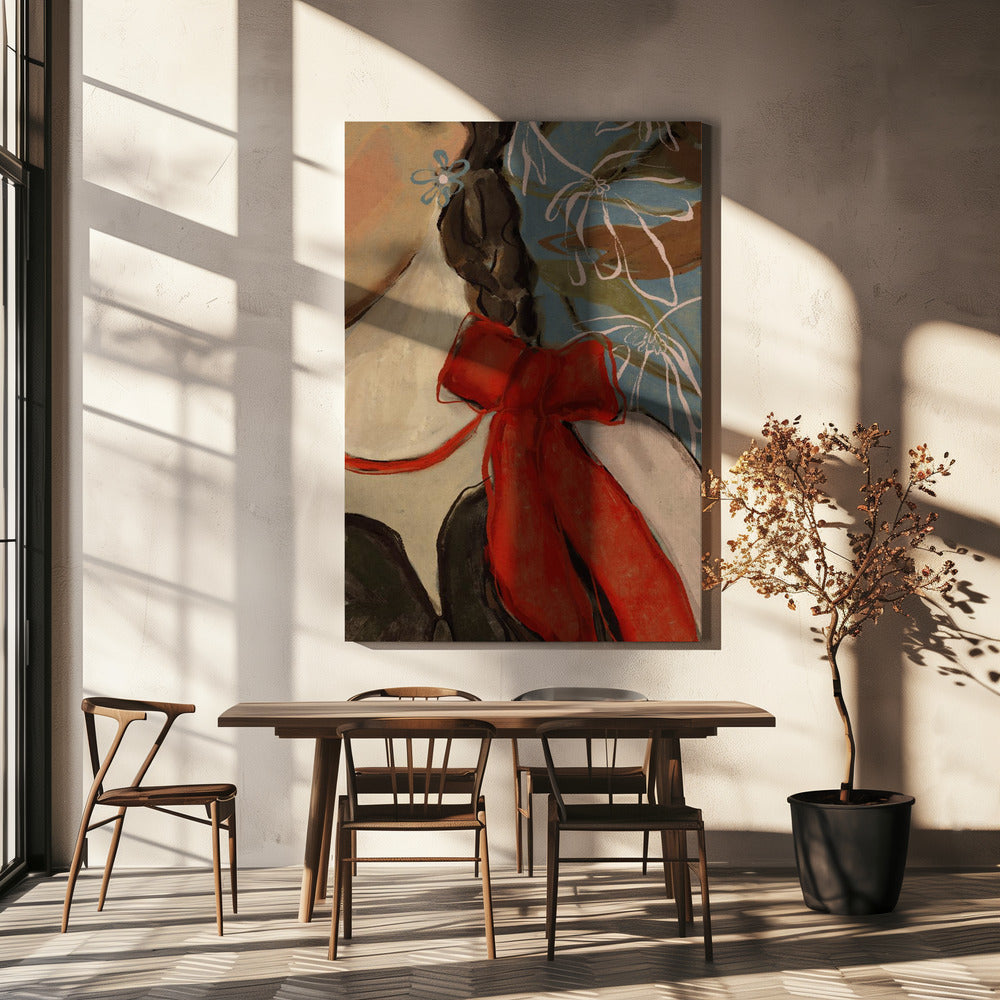 Scarlet Bow Eleganz | Leinwand