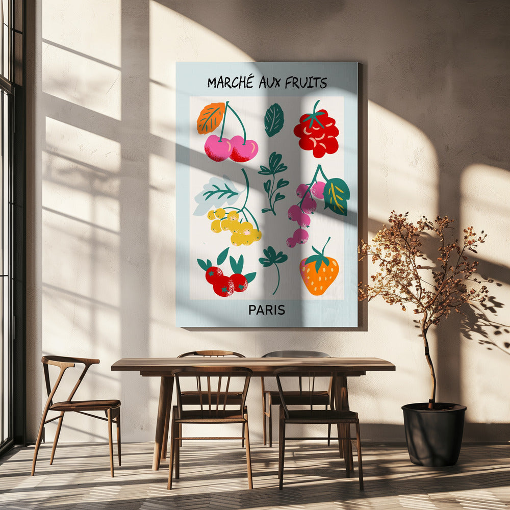 Obstmarkt Paris | Leinwand