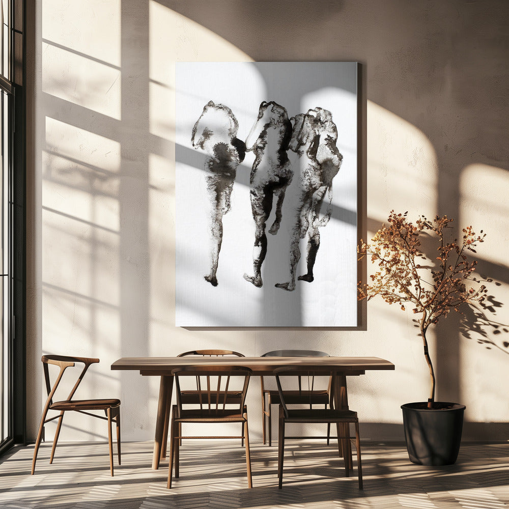 Four Figures (nach Muybridge) Enhanced Sr | Leinwand