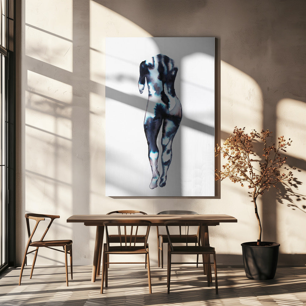 Weggehende Figur (kopflos) | Leinwand