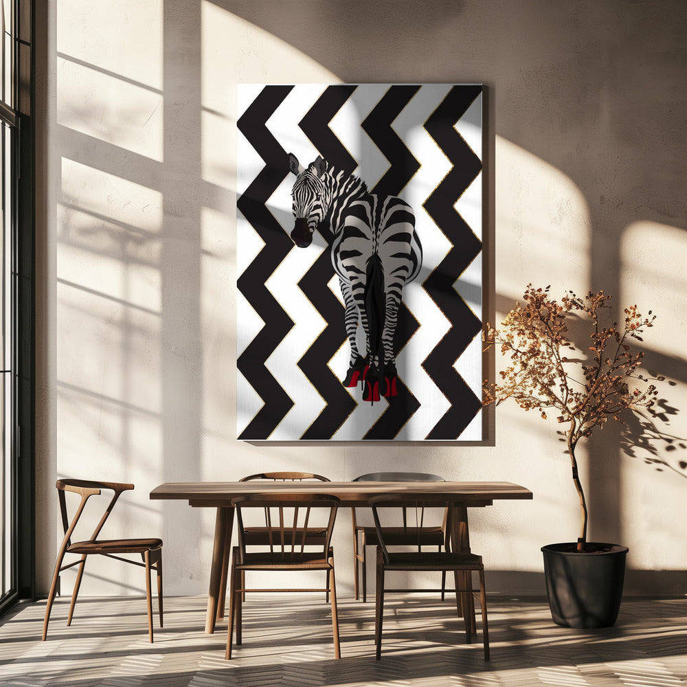 Zebra Heels Zickzack | Leinwand