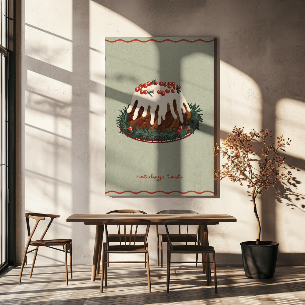 Weihnachtskuchen. Feiertagsgeschmack | Leinwand
