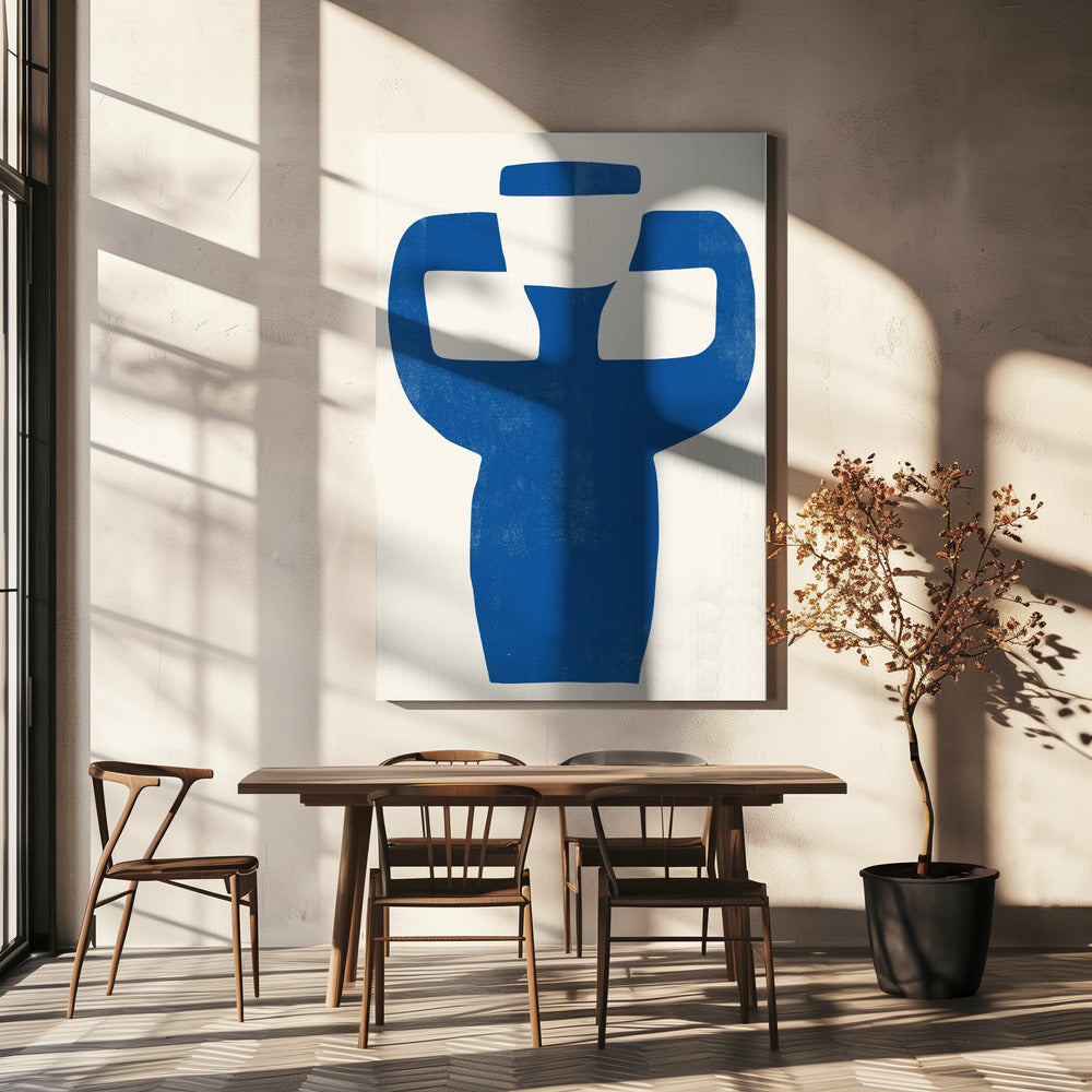 Vase Blau 04 | Leinwand