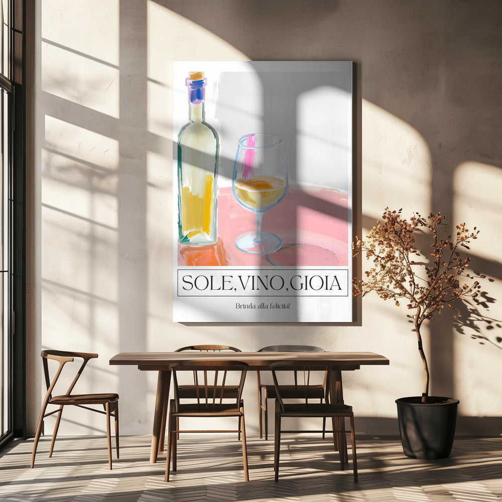 Seezunge, Wein, Freude | Leinwand