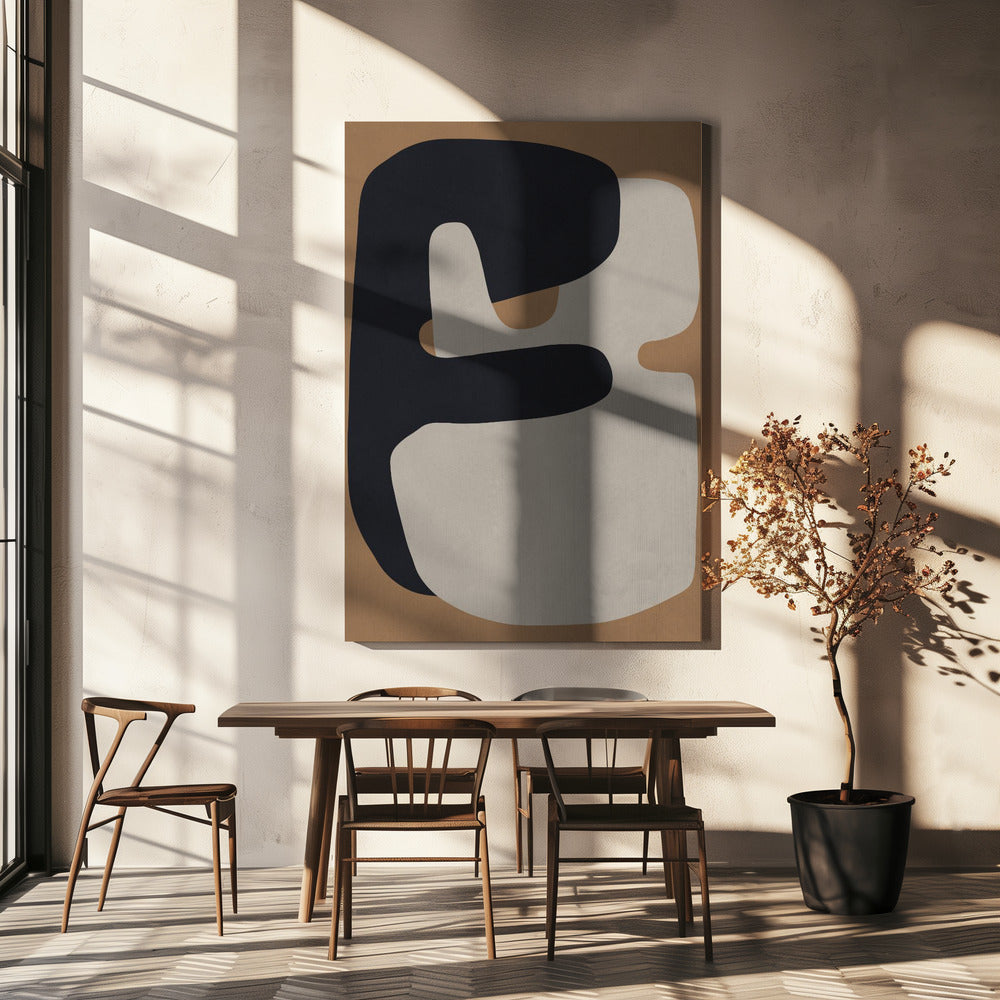 Braune und schwarze Kunst 1 | Leinwand