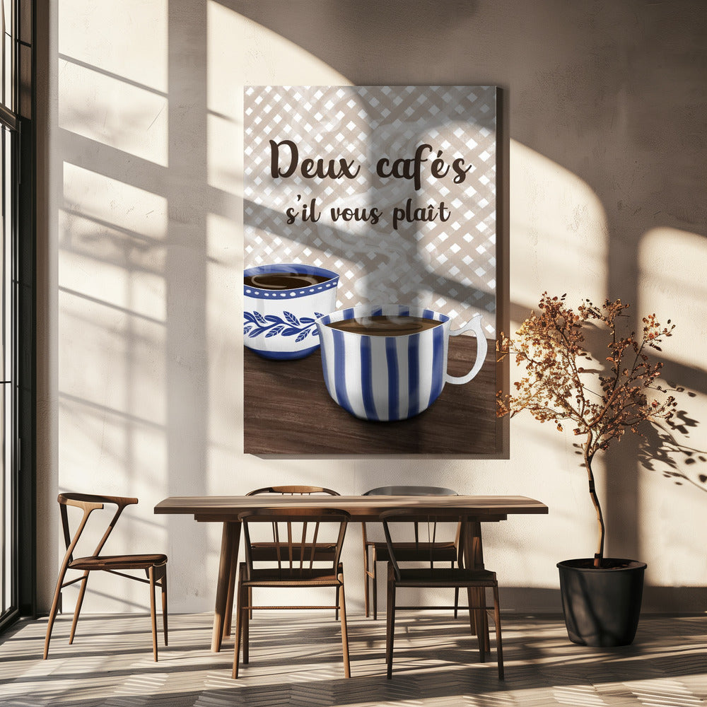 Zwei Kaffee bitte | Leinwand
