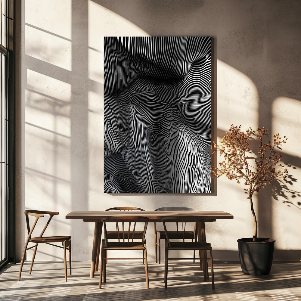Zebra Flowform | Leinwand