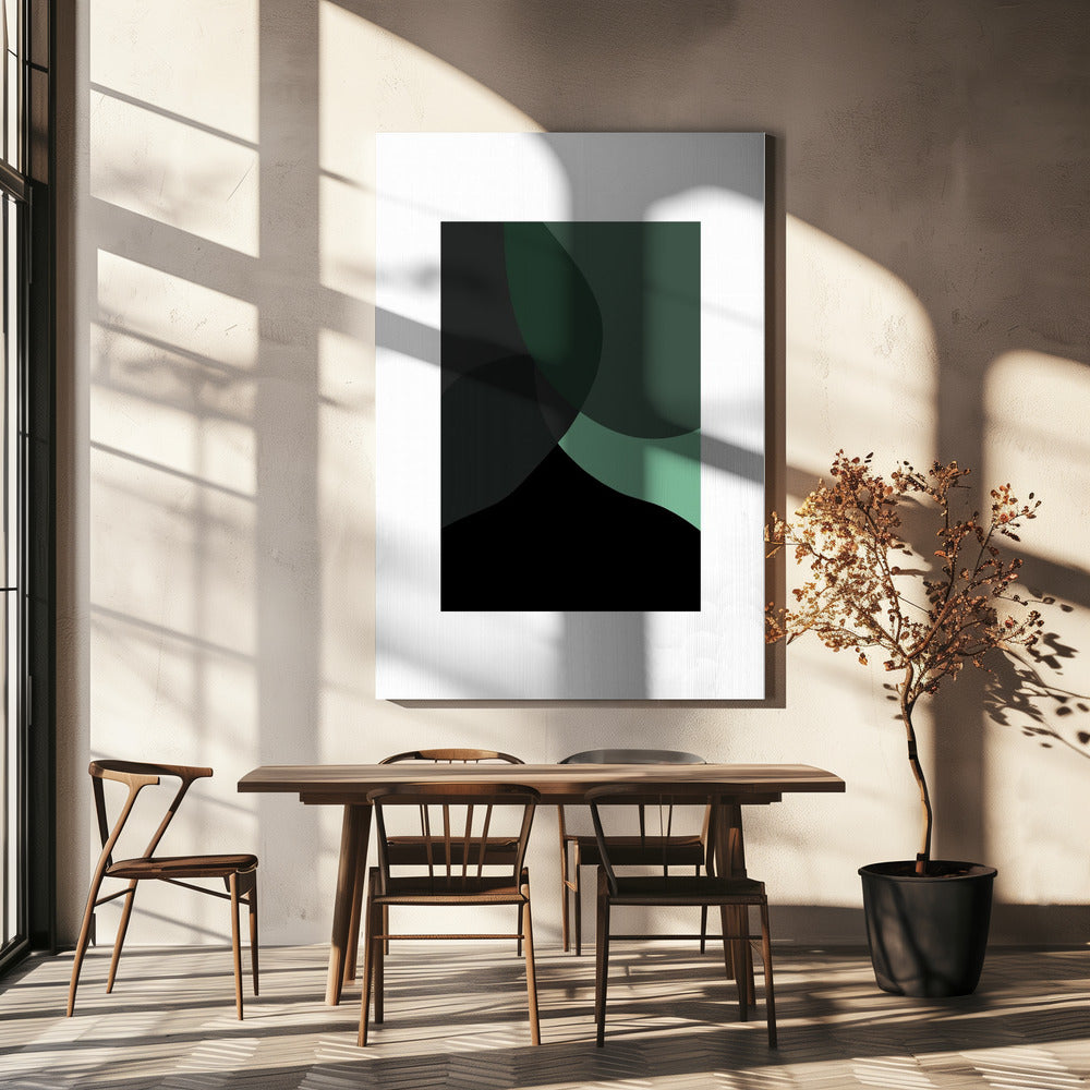 Abstrakte schwarze Formen 3 | Leinwand