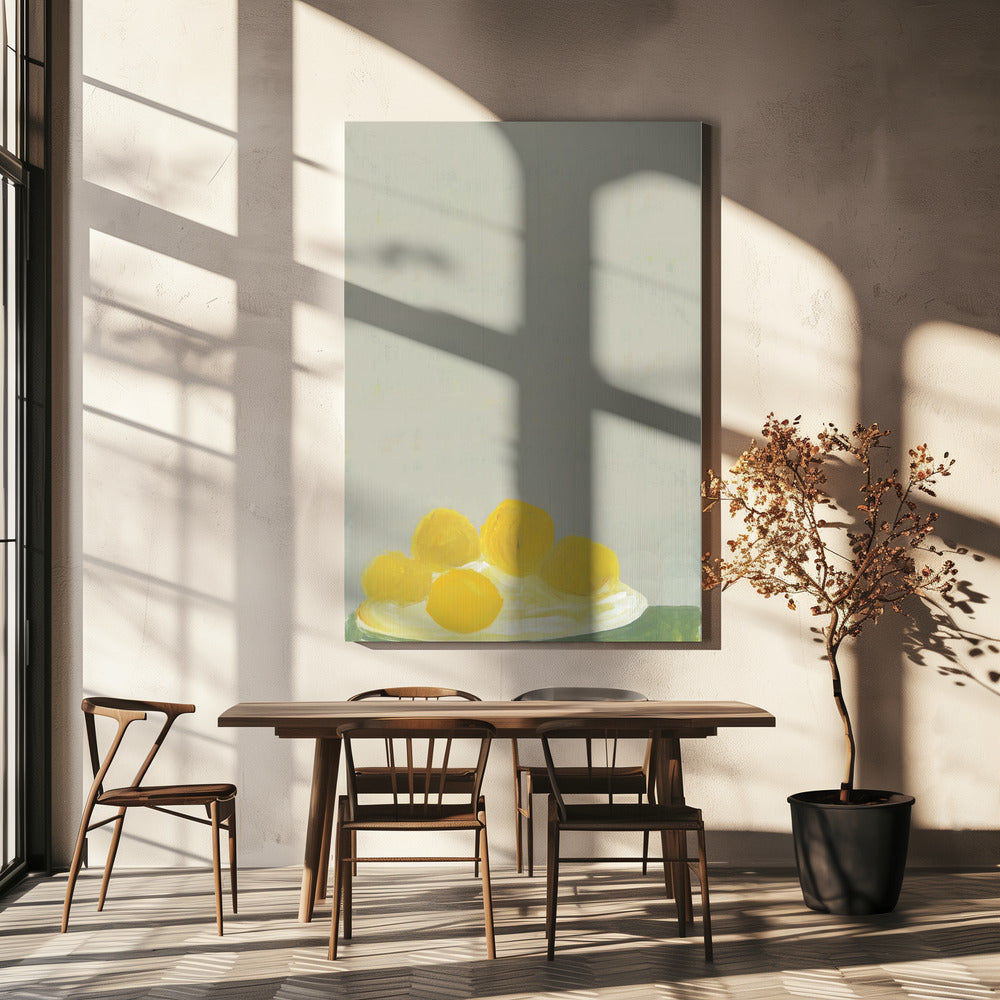 Limoni sul piatto No 2 | Canvas