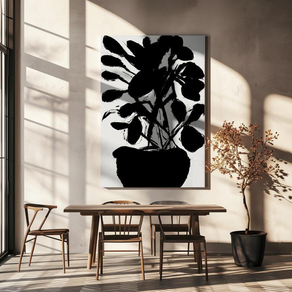 Potted Plant Silhouette No1 | Canvas
