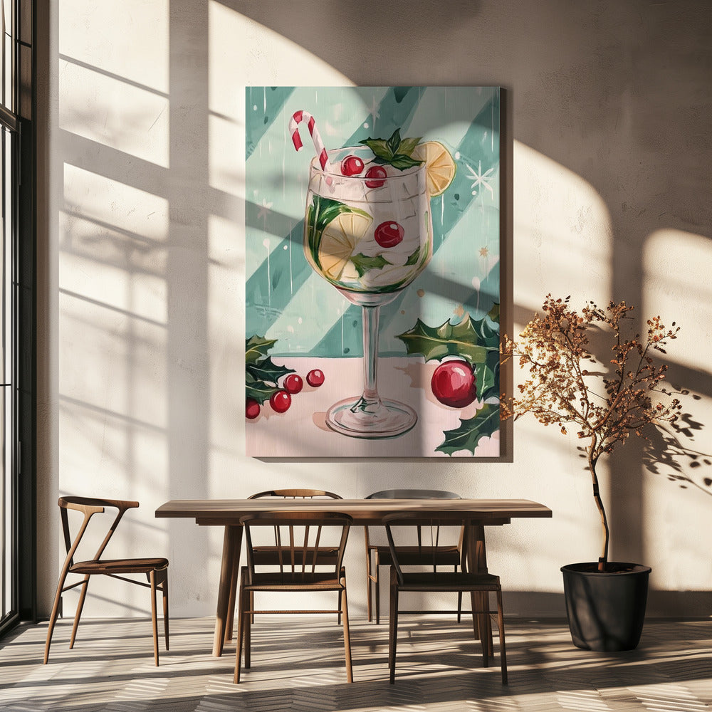 Weihnachts-Mojito-Cocktail | Leinwand