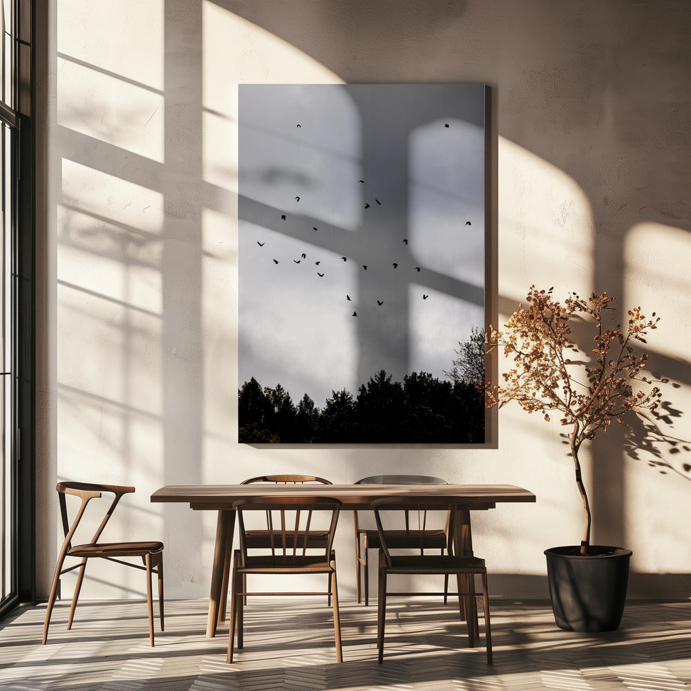 Vögel und Wolken 1 | Leinwand