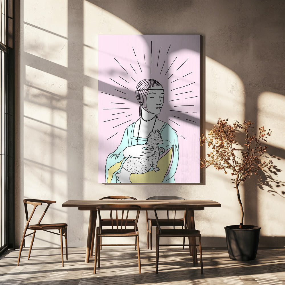 Die Dame mit dem Hermelin | Leinwand