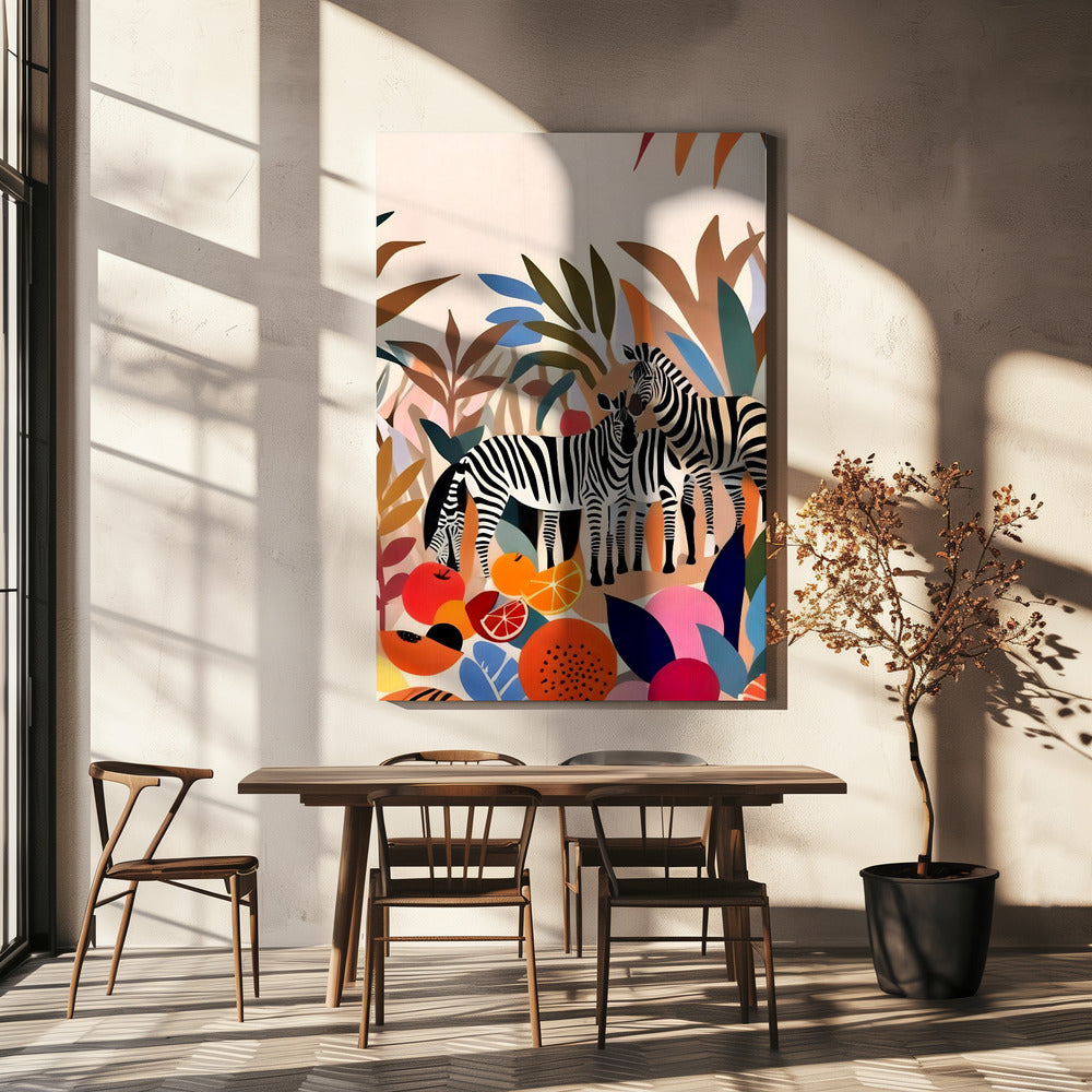 Drei Zebras | Leinwand