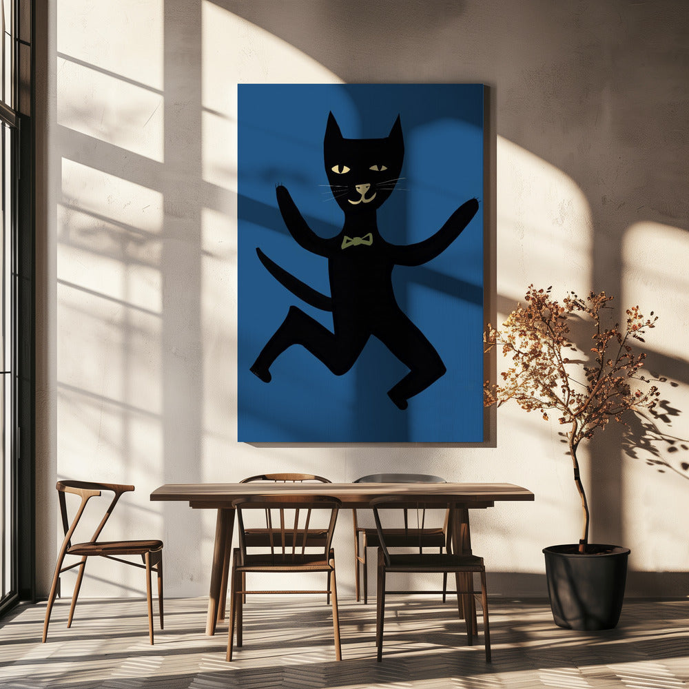 Schwarze Katze | Leinwand
