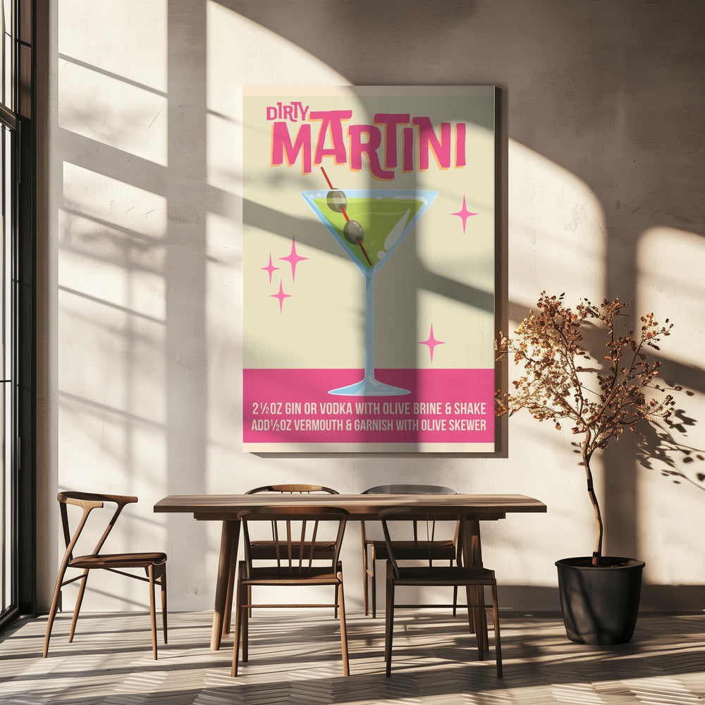 Dirty Martini Cocktail 01.png | Leinwand