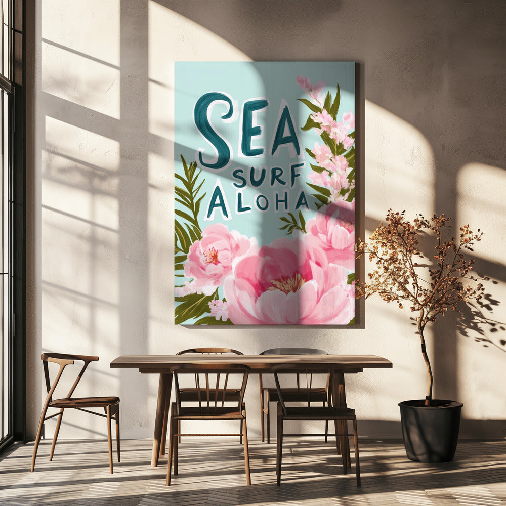 Aloha Blossom Surf | Leinwand