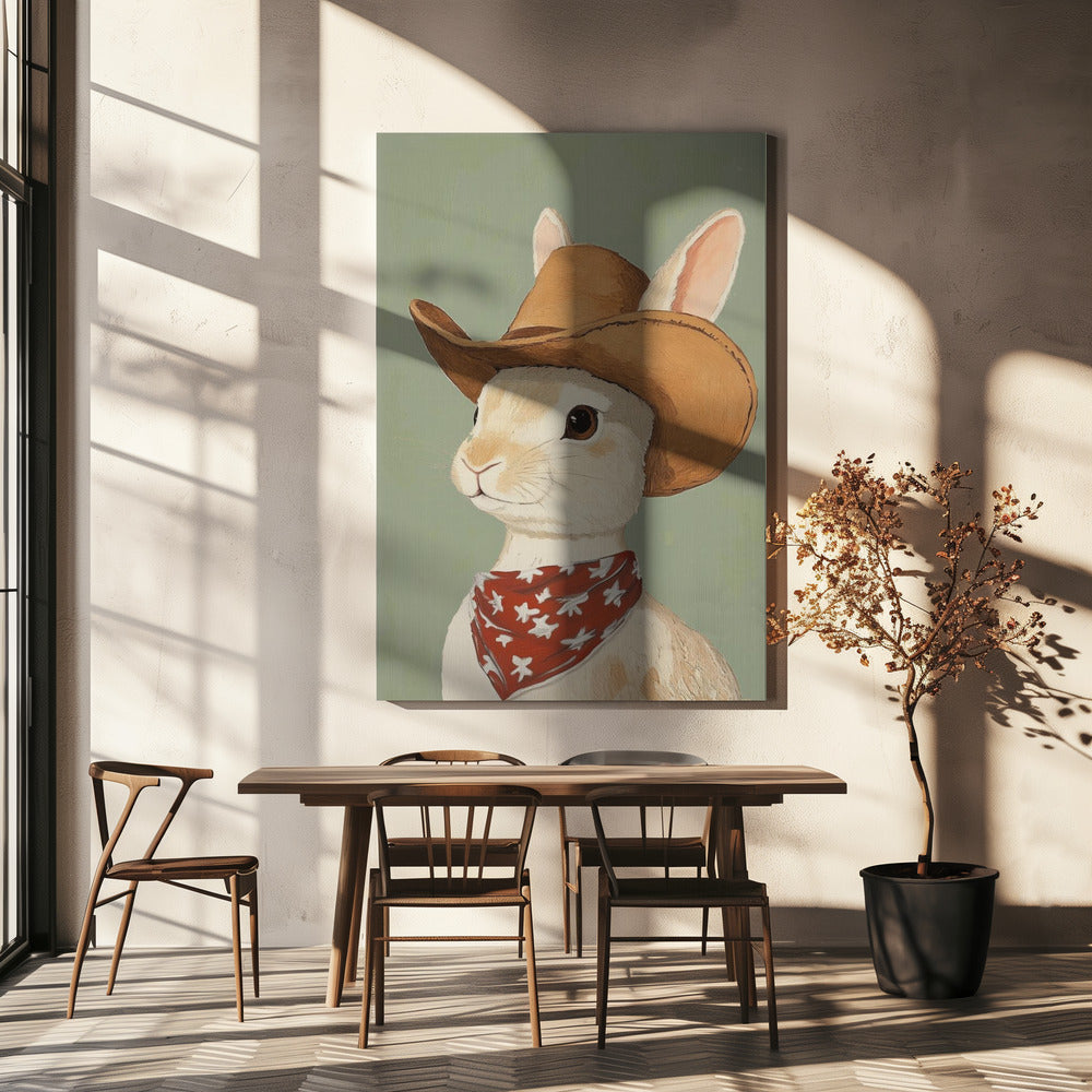 Cowboy-Kaninchen | Leinwand