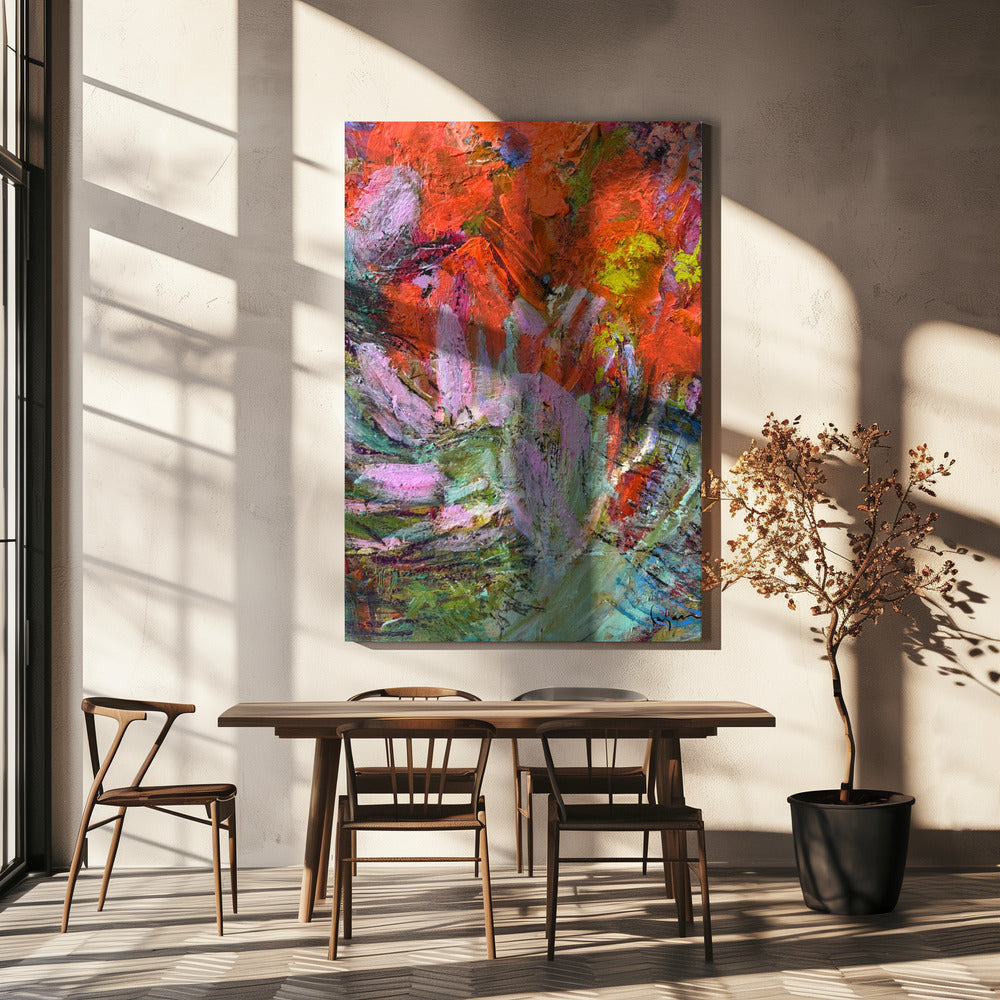 Lebendige Blütenlandschaft | Leinwand