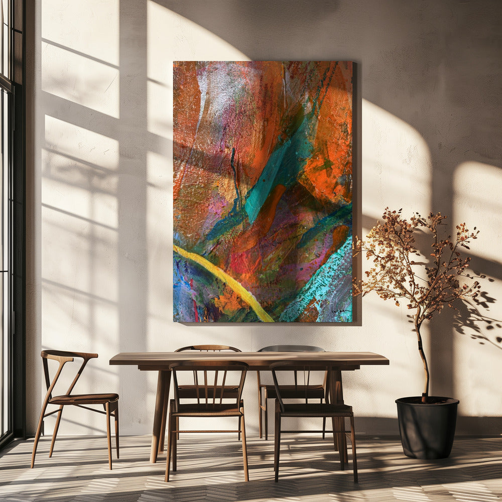 Lebendiges expressionistisches Orange | Leinwand