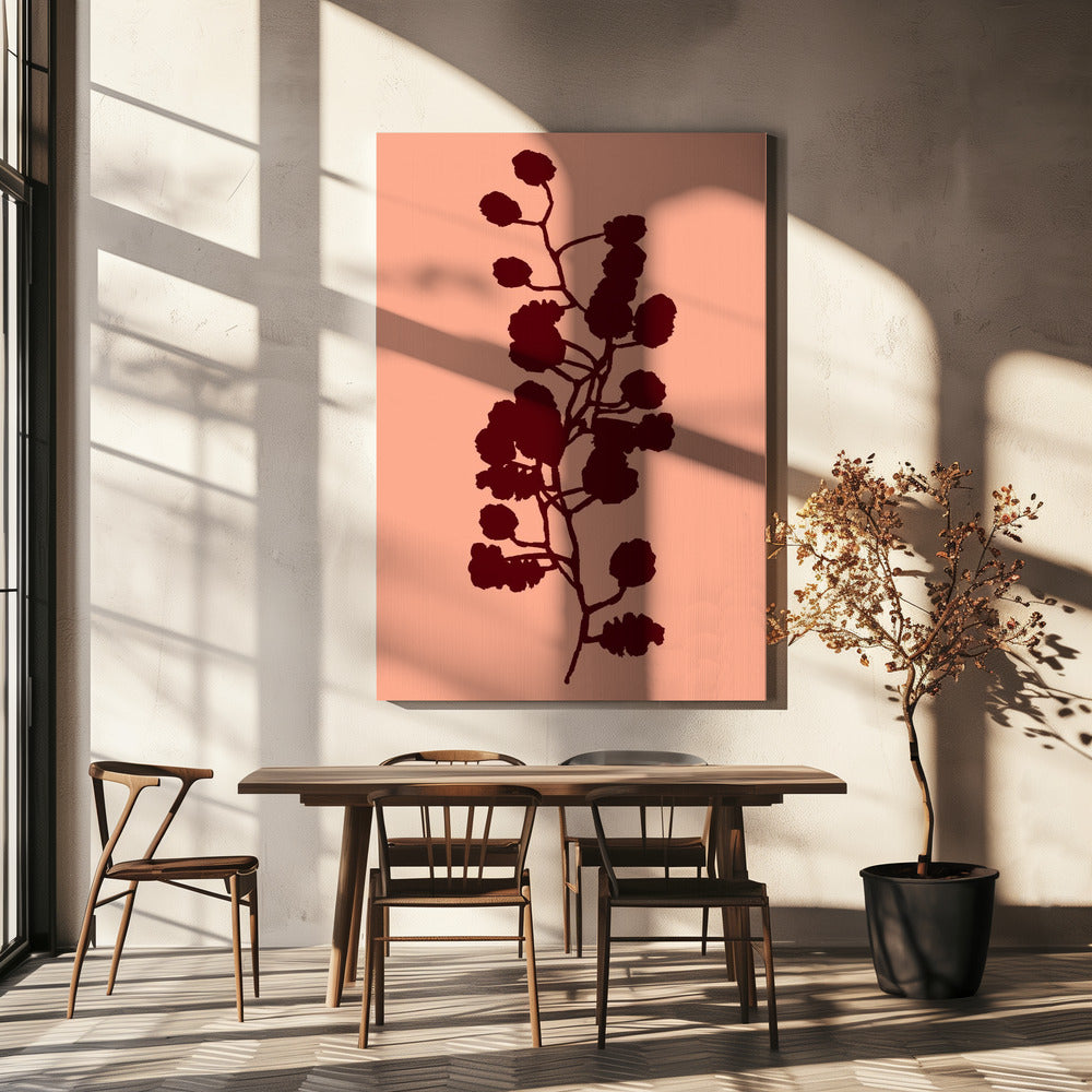 Blumensilhouette 1 | Leinwand