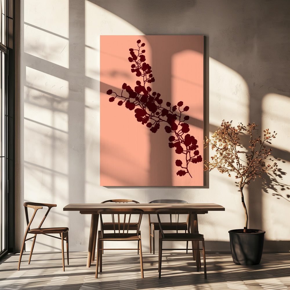 Blumensilhouette 4 | Leinwand