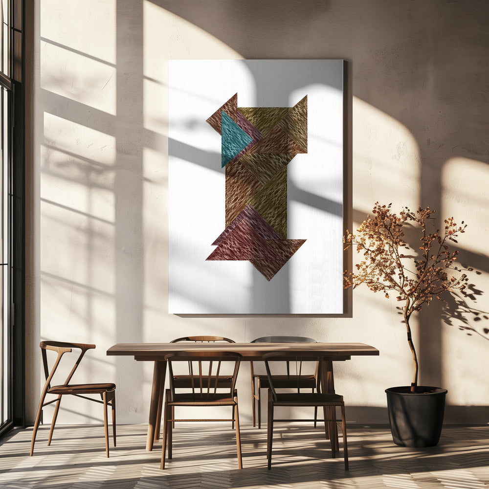 Mocha Textural Abstract 3 | Canvas