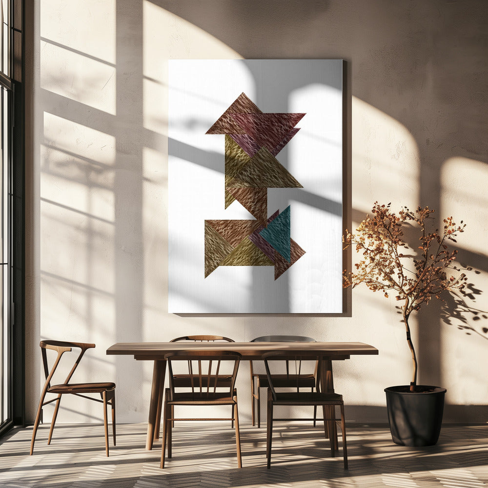 Mocha Textural Abstract 1 | Canvas