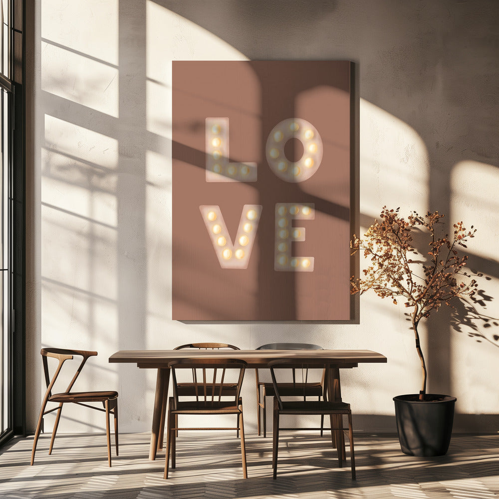 Love Lightletters Mochamousse | Leinwand