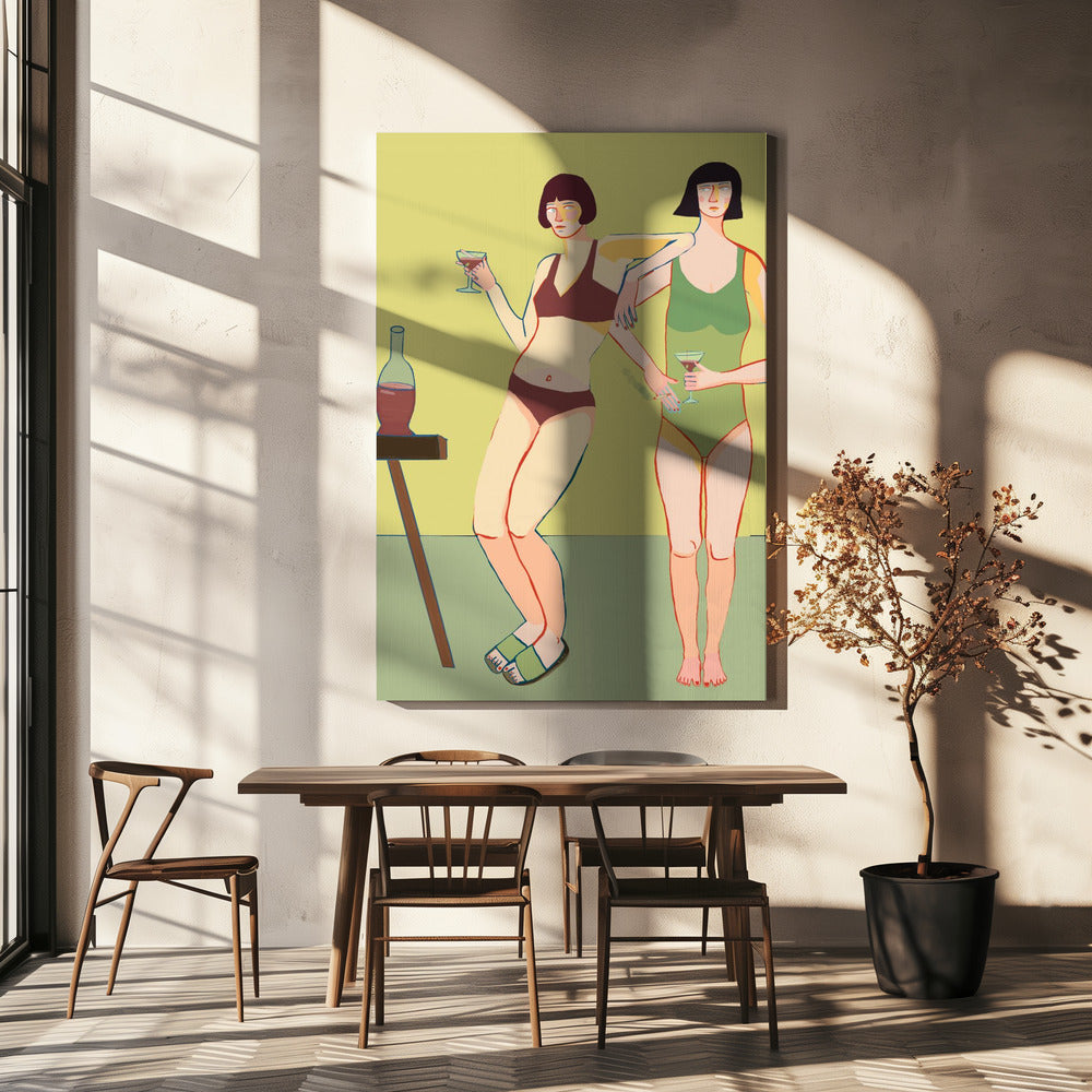 Loungin' Ladies | Leinwand