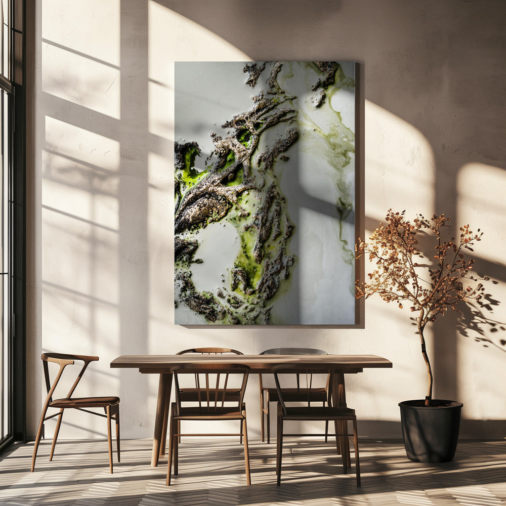Contemporary Art - Olive Enigma - Green accent | Canvas