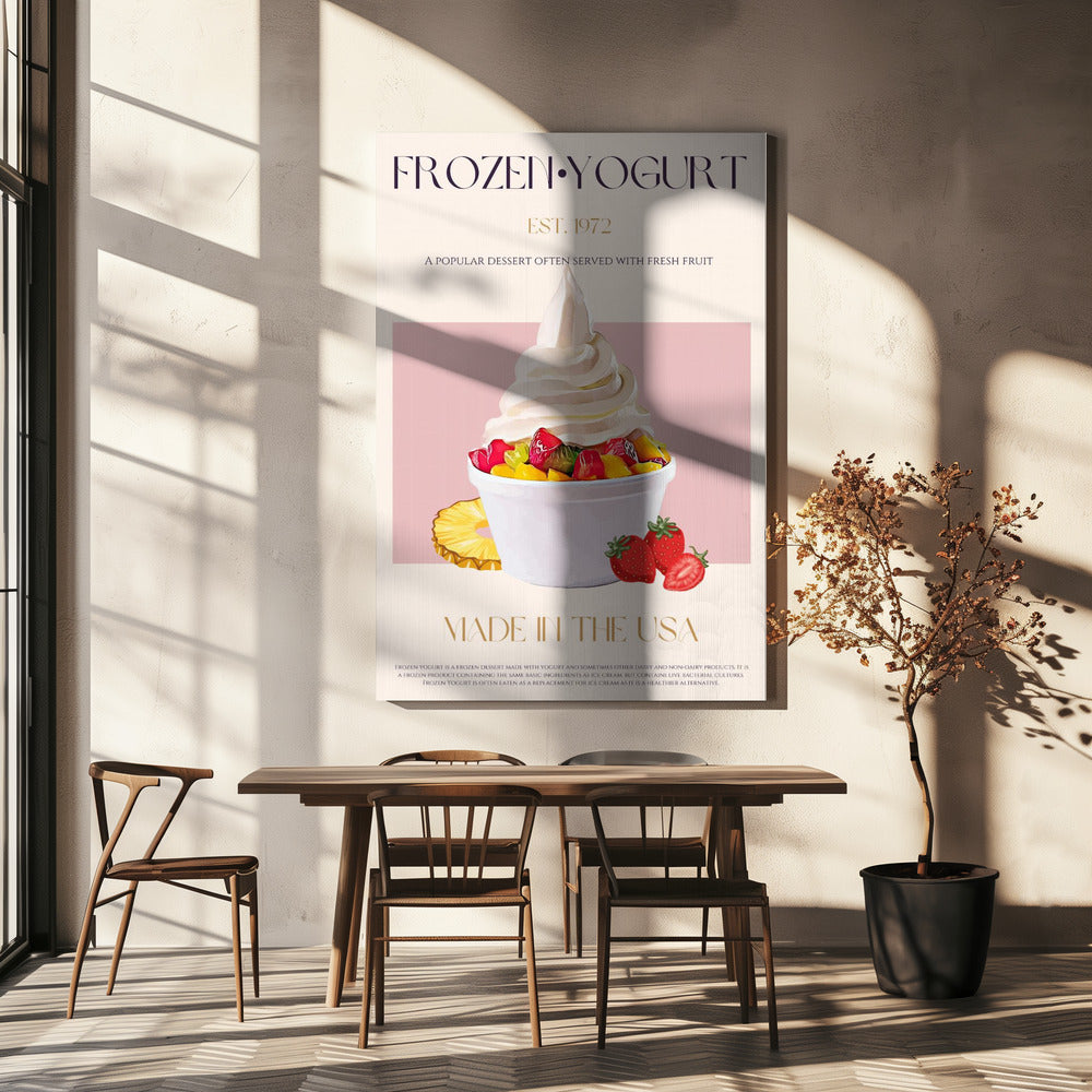 Wirbel aus gefrorenem Joghurt | Leinwand