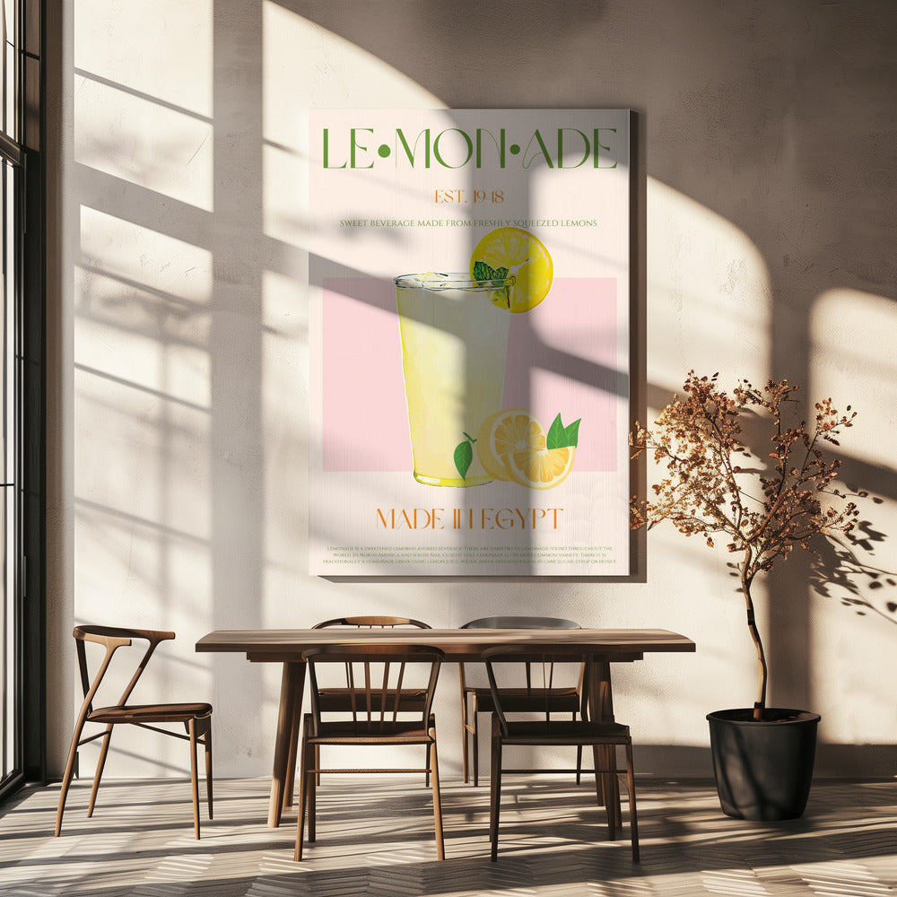 Erfrischendes Glas Limonade | Leinwand