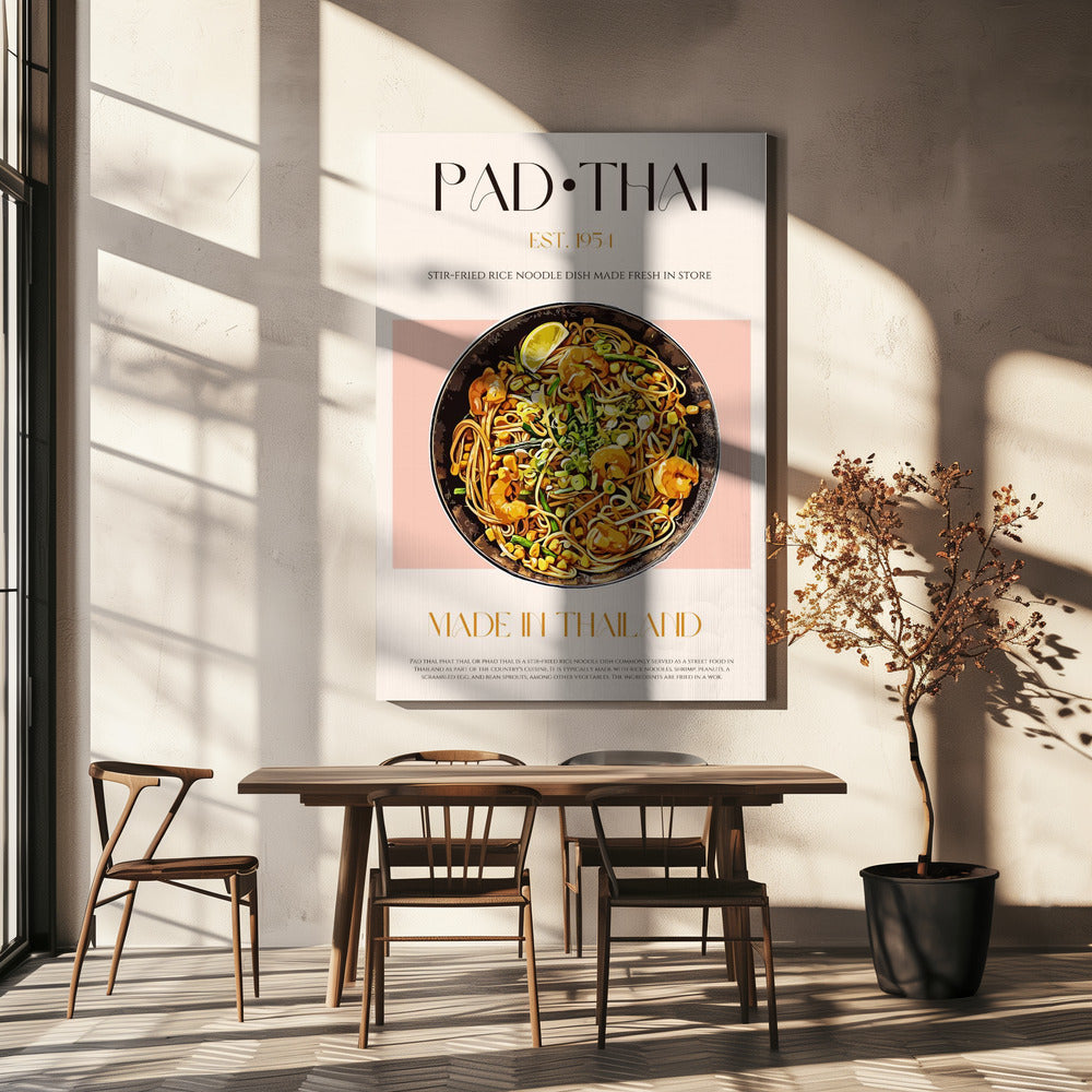 Elegante Illustration von Pad Thai | Leinwand
