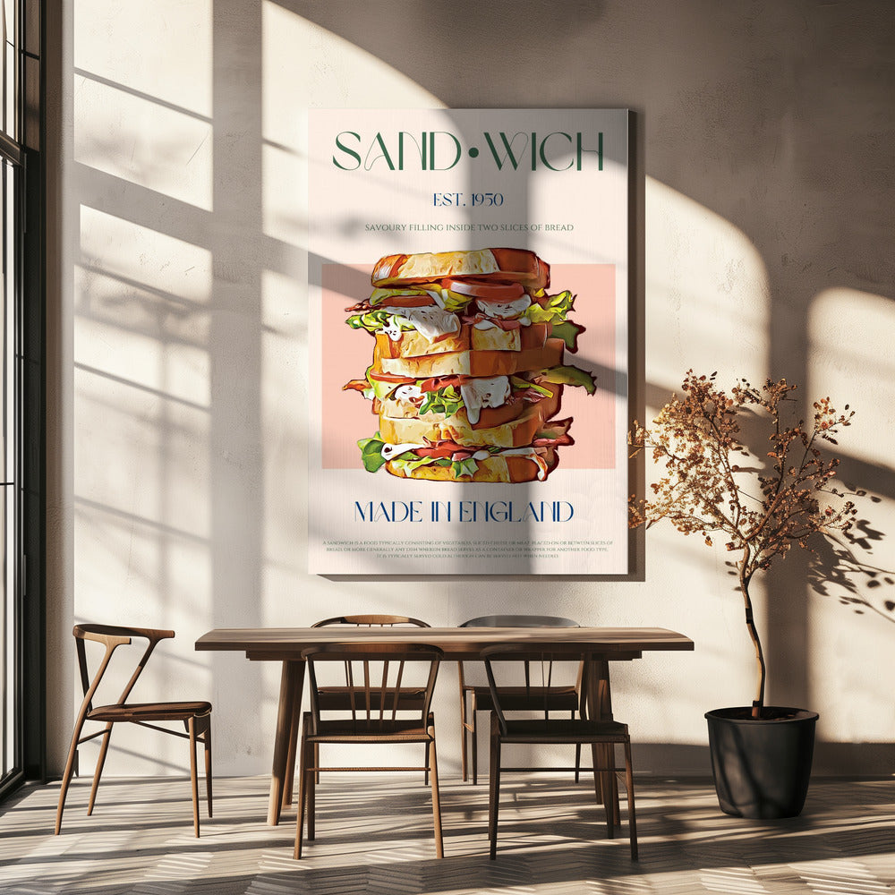 Klassisches Sandwich Made in England | Leinwand