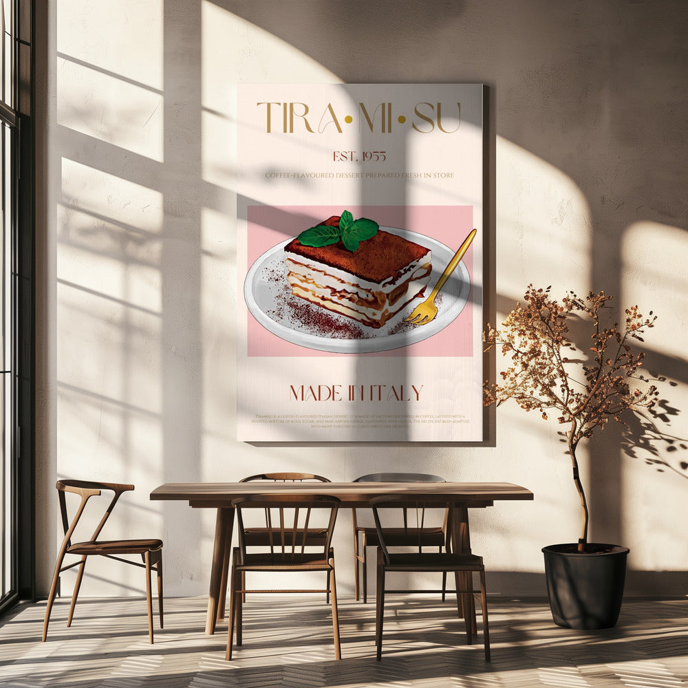 Klassischer italienischer Tiramisu-Druck | Leinwand