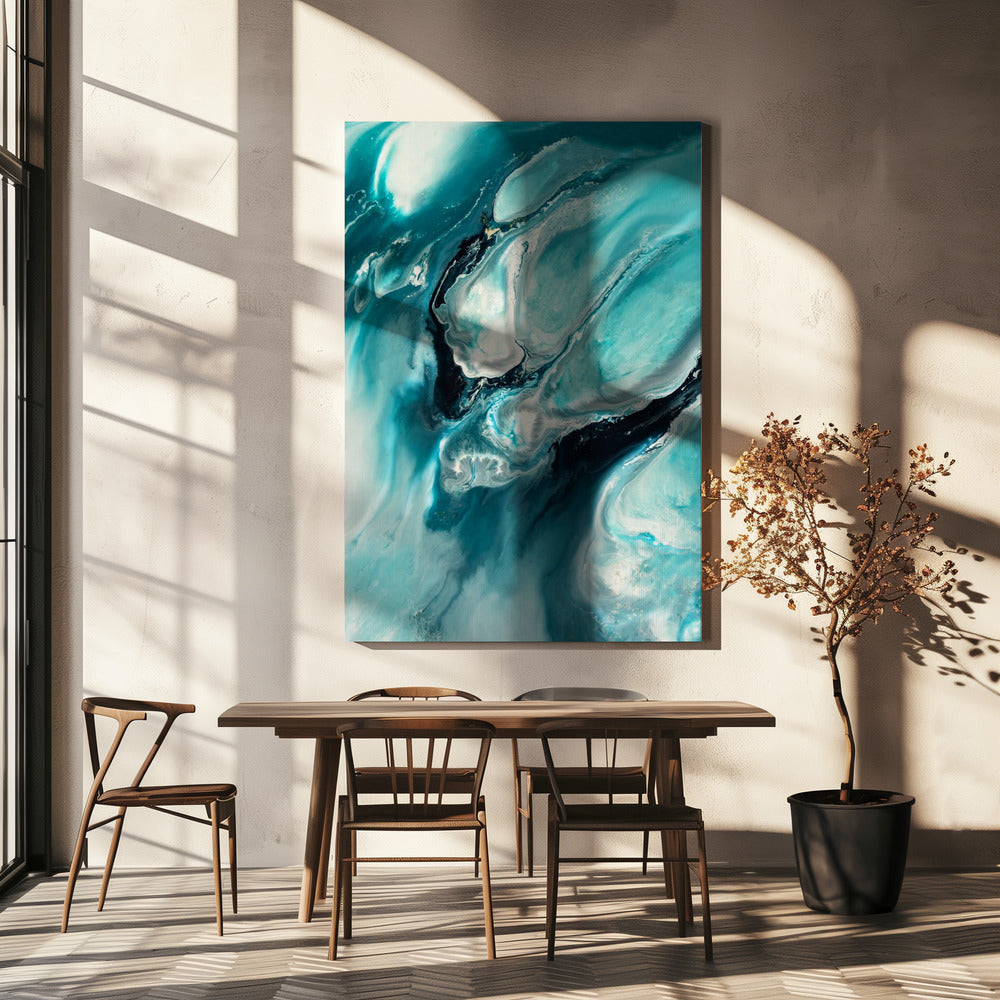 Ocean Teal Aqua Turquoise "Ocean Teal" | Canvas