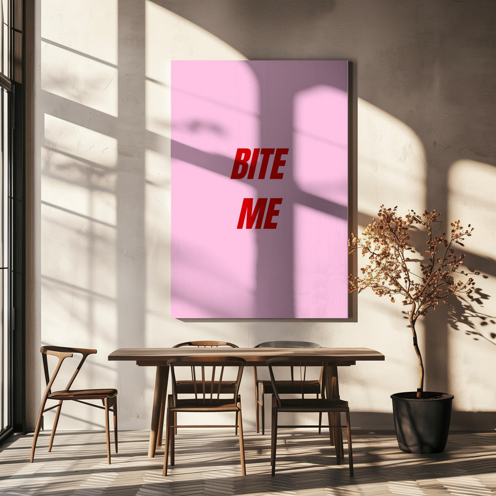 Rot auf Pink Kühnheit | Leinwand