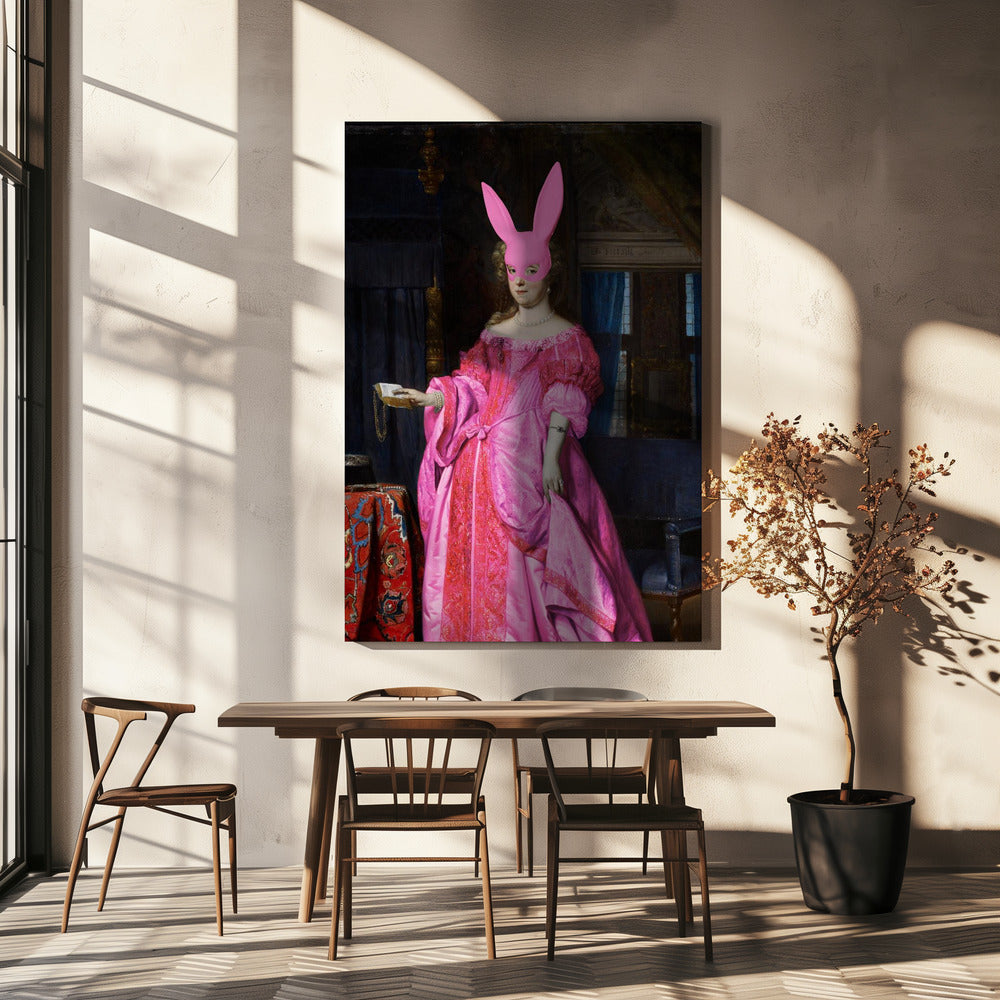 Rosa Maskerade Herzogin | Leinwand