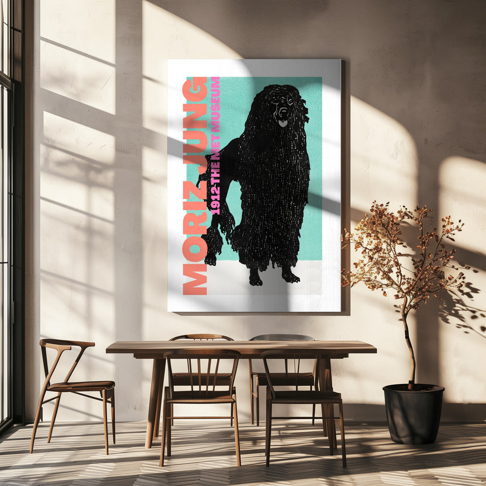 Stylized Black Dog | Canvas