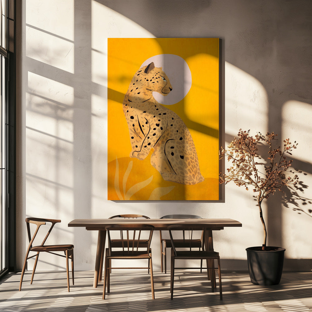 Goldener anmutiger Gepard | Leinwand
