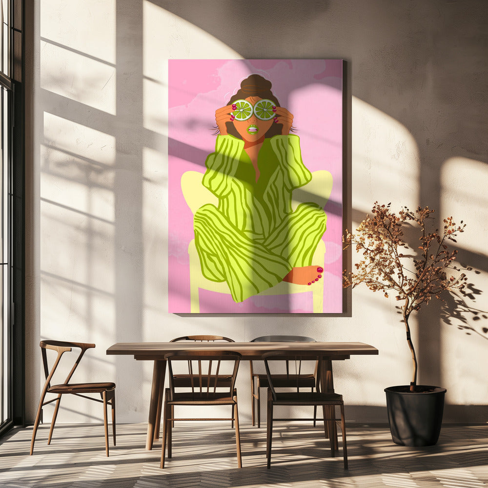 Sehen Sie die Welt durch eine Limette | Leinwand