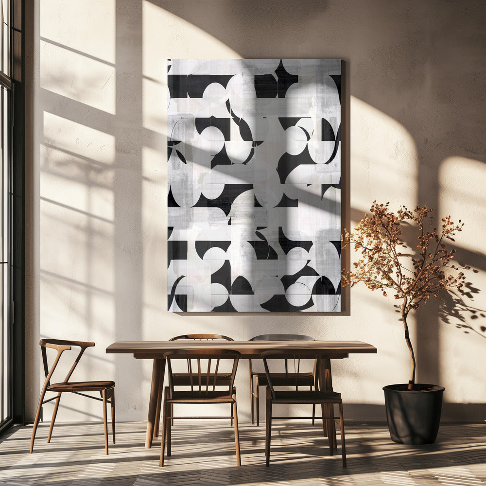 Geometrische Formen und monochrome Töne | Leinwand
