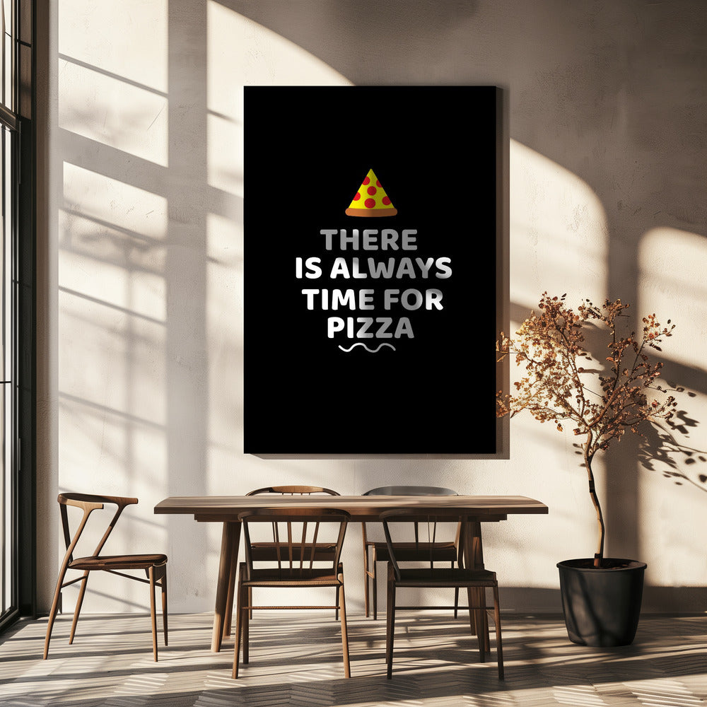 Es ist immer Zeit für Pizza | Leinwand